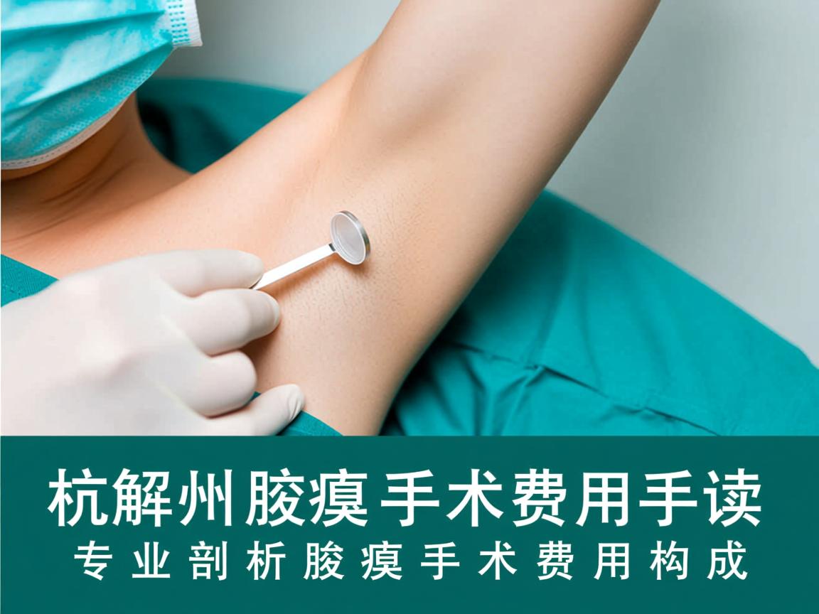 杭州腋臭手术费用解读，专业剖析腋臭手术费用构成