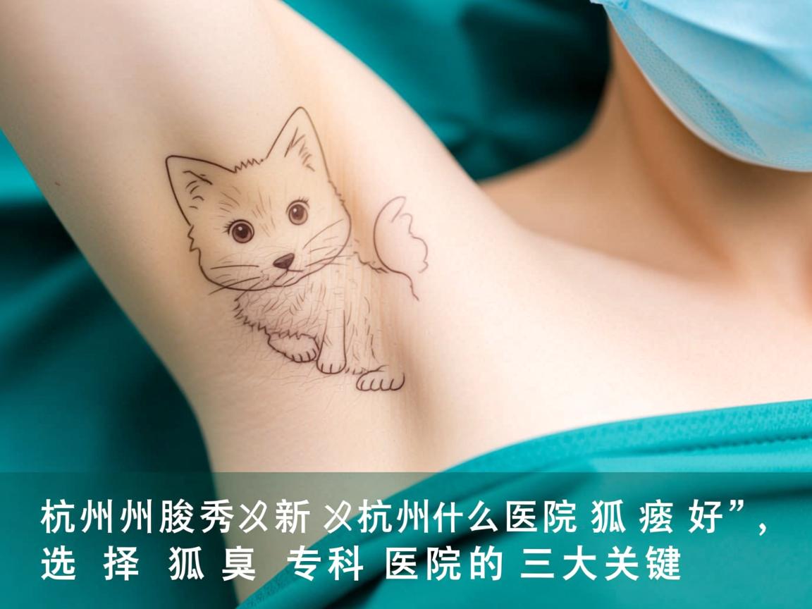 杭州腋秀解析，杭州什么医院狐臭好，选择狐臭专科医院的三大关键