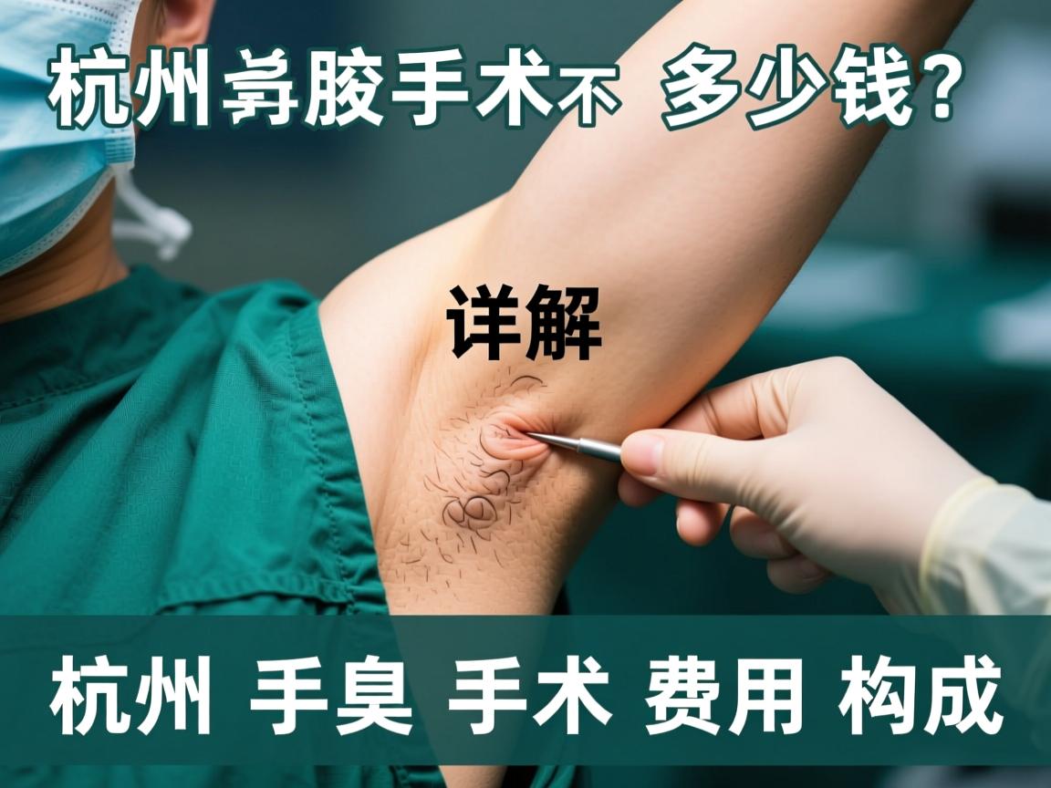 杭州腋臭手术多少钱？详解杭州腋臭手术费用构成
