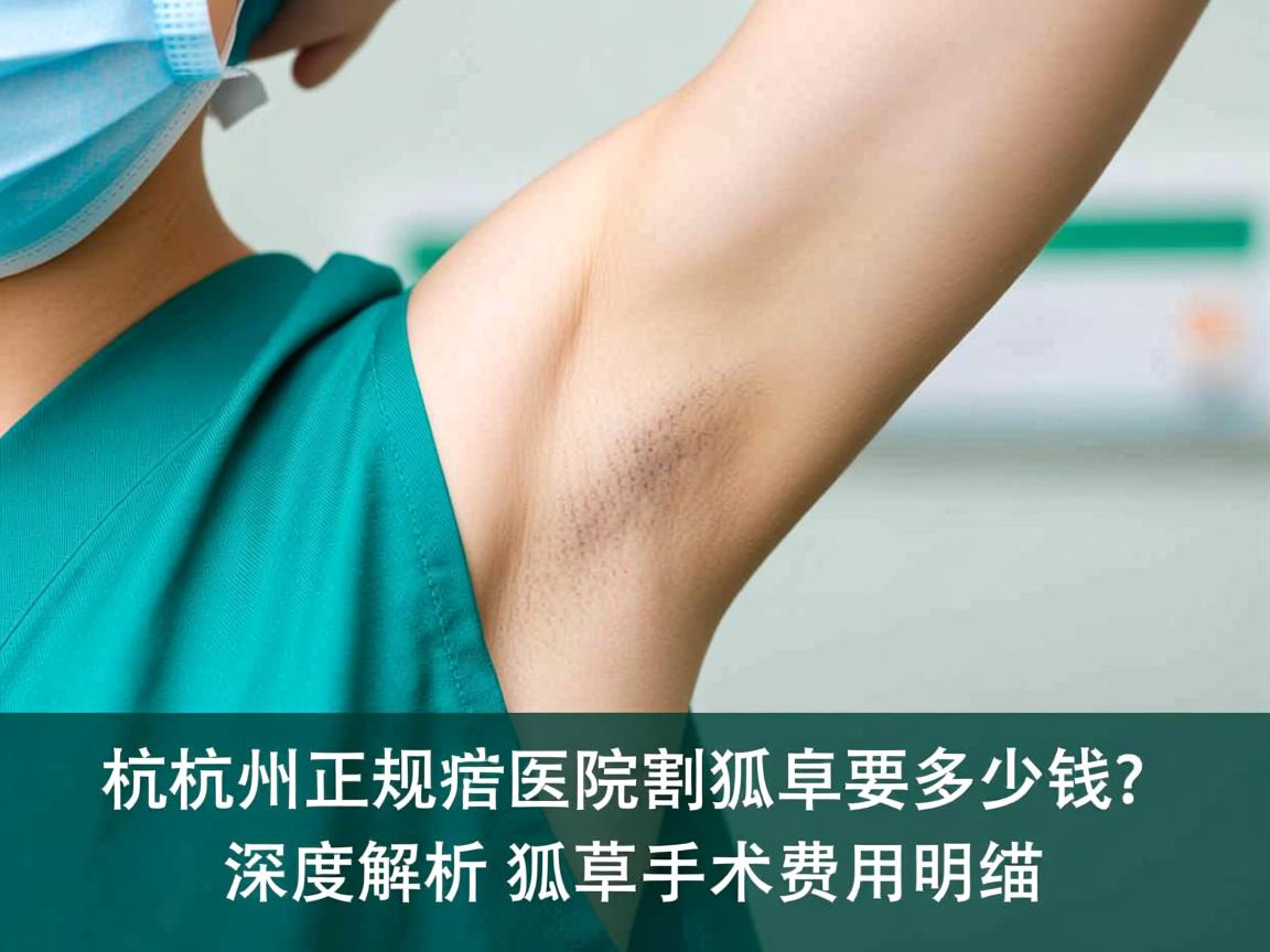 杭州正规医院割狐臭要多少钱？深度解析狐臭手术费用明细