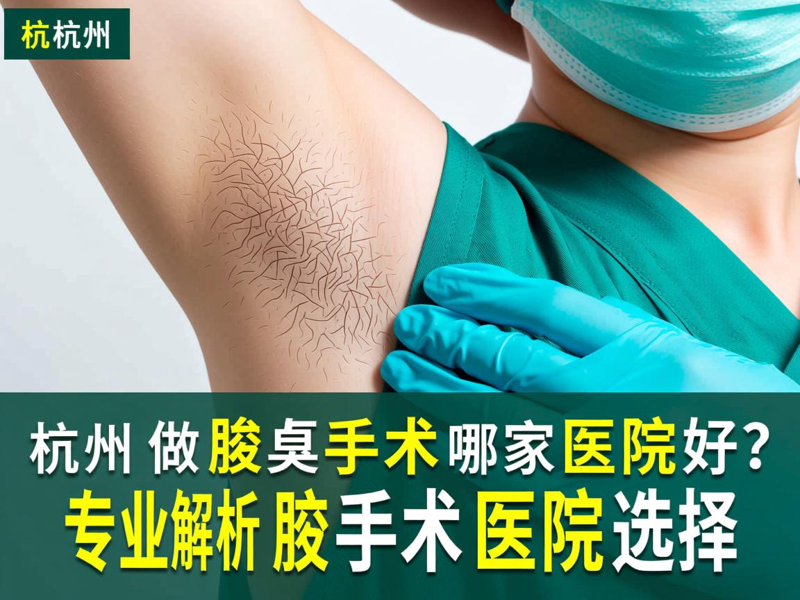 杭州做腋臭手术哪家医院好？专业解析腋臭手术医院选择