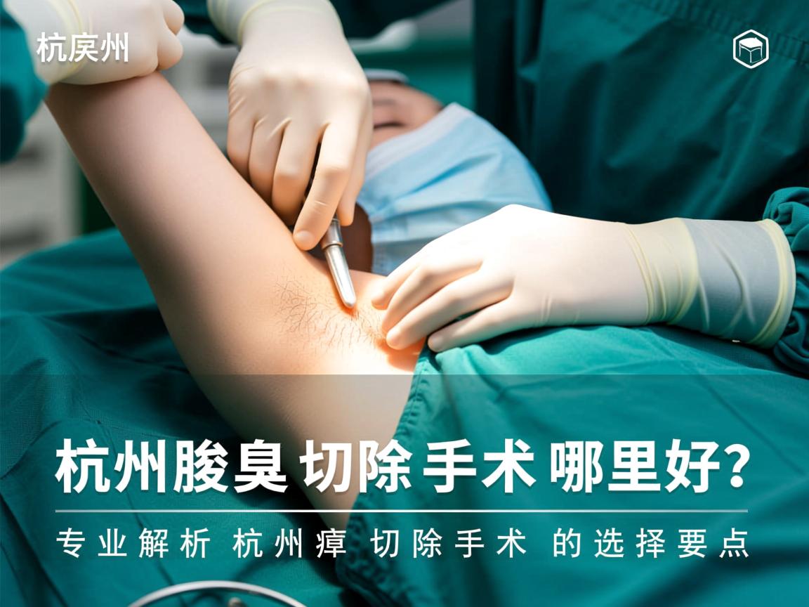 杭州腋臭切除手术哪里好？专业解析杭州腋臭切除手术的选择要点