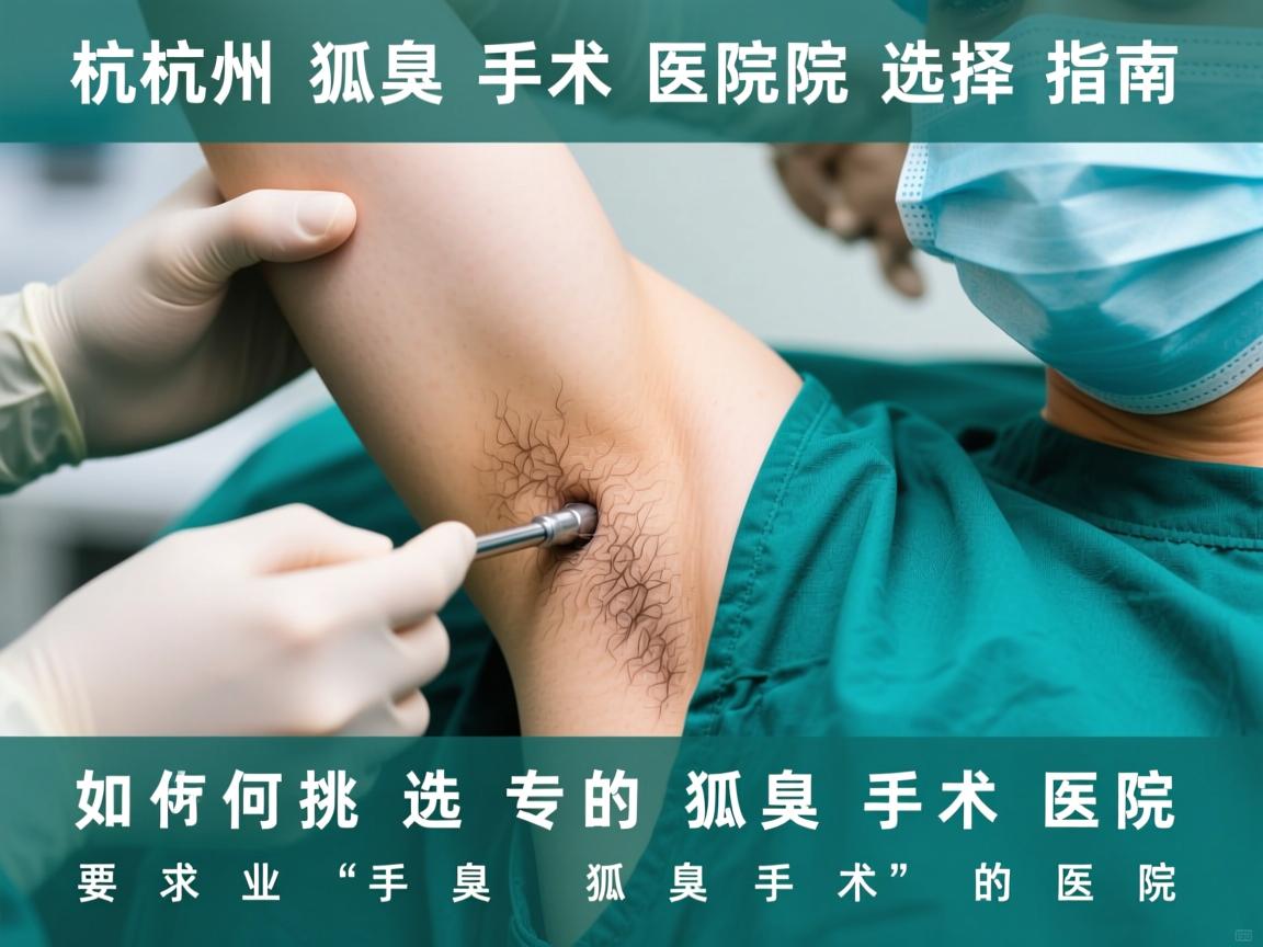 杭州狐臭手术医院选择指南，如何挑选专业的狐臭手术医院