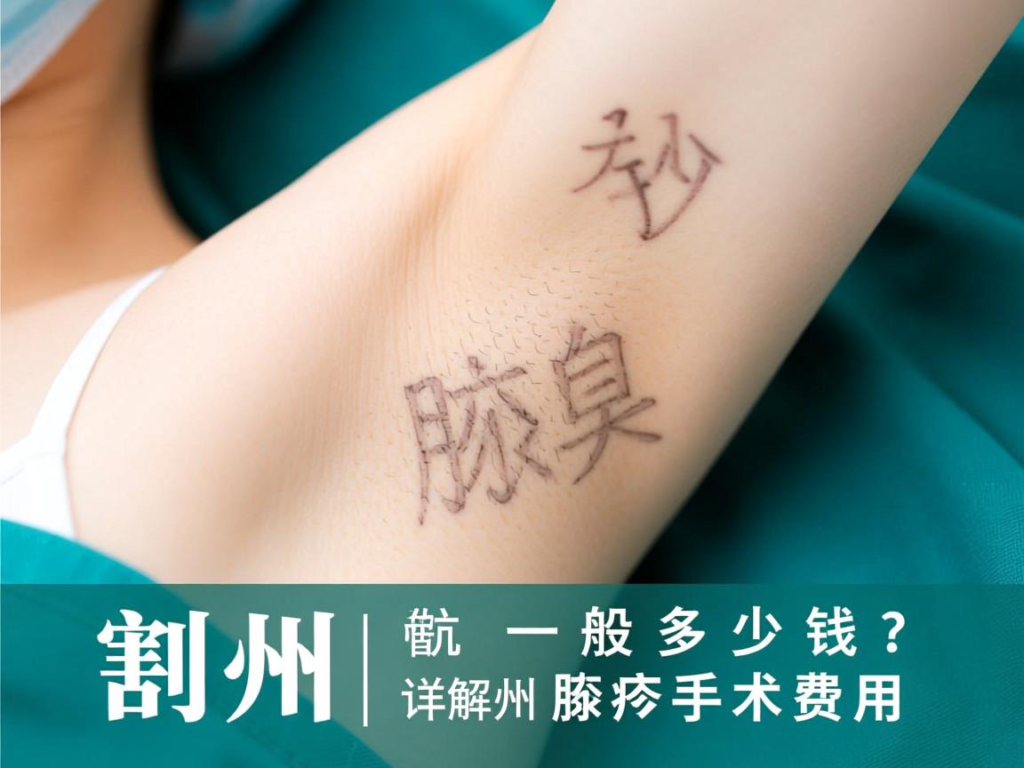 杭州割腋臭一般多少钱？详解杭州腋臭手术费用