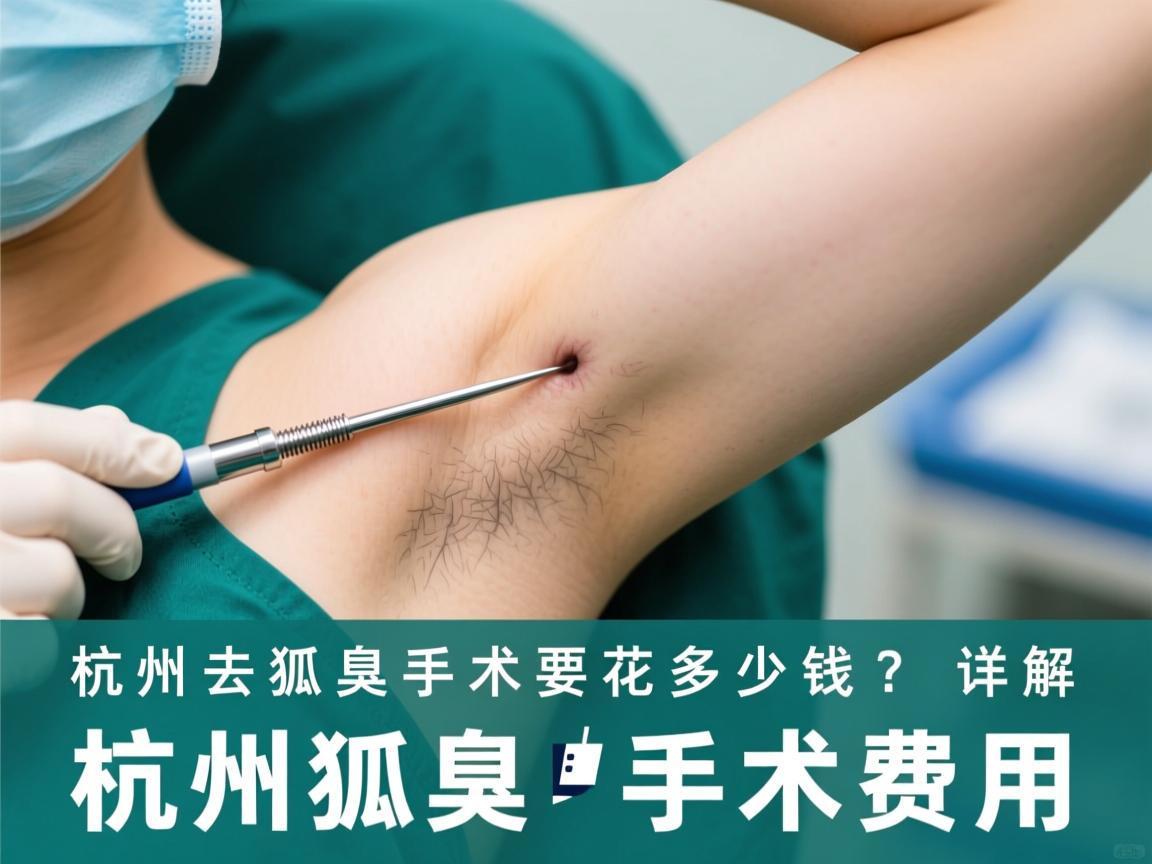 杭州去狐臭手术要花多少钱？详解杭州狐臭手术费用