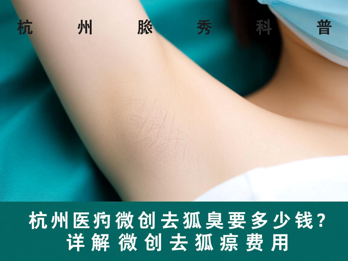 杭州腋秀科普，杭州微创去狐臭要多少钱？详解微创去狐臭费用