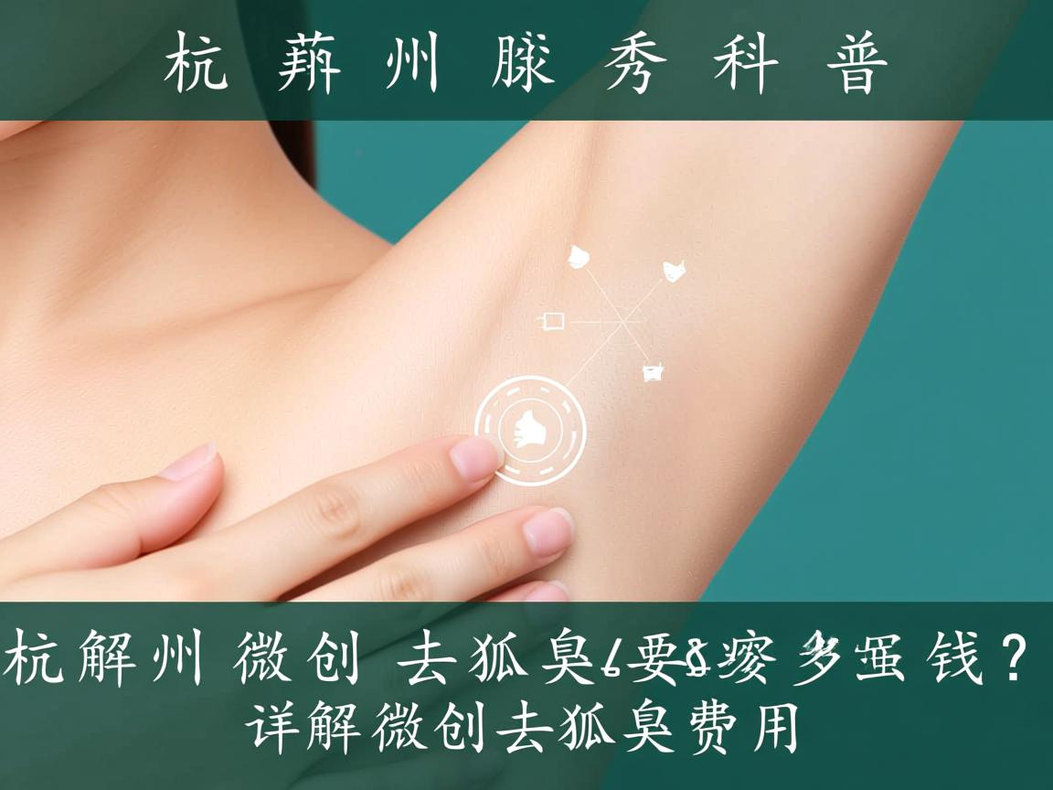 杭州腋秀科普，杭州微创去狐臭要多少钱？详解微创去狐臭费用