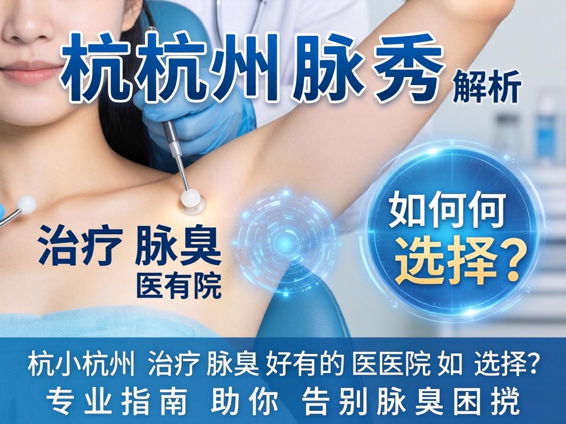杭州腋秀解析，杭州治疗腋臭好的医院如何选择？专业指南助你告别腋臭困扰