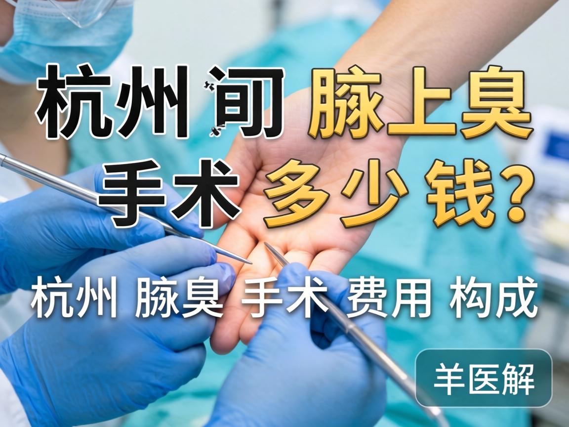 杭州腋臭手术多少钱？详解杭州腋臭手术费用构成