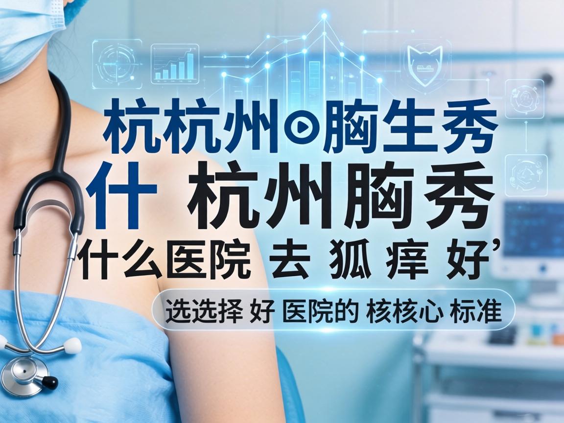 杭州腋秀解析，杭州什么医院去狐臭好，选择好医院的核心标准