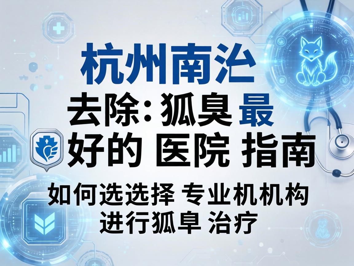 杭州去除狐臭最好的医院指南，如何选择专业机构进行狐臭治疗