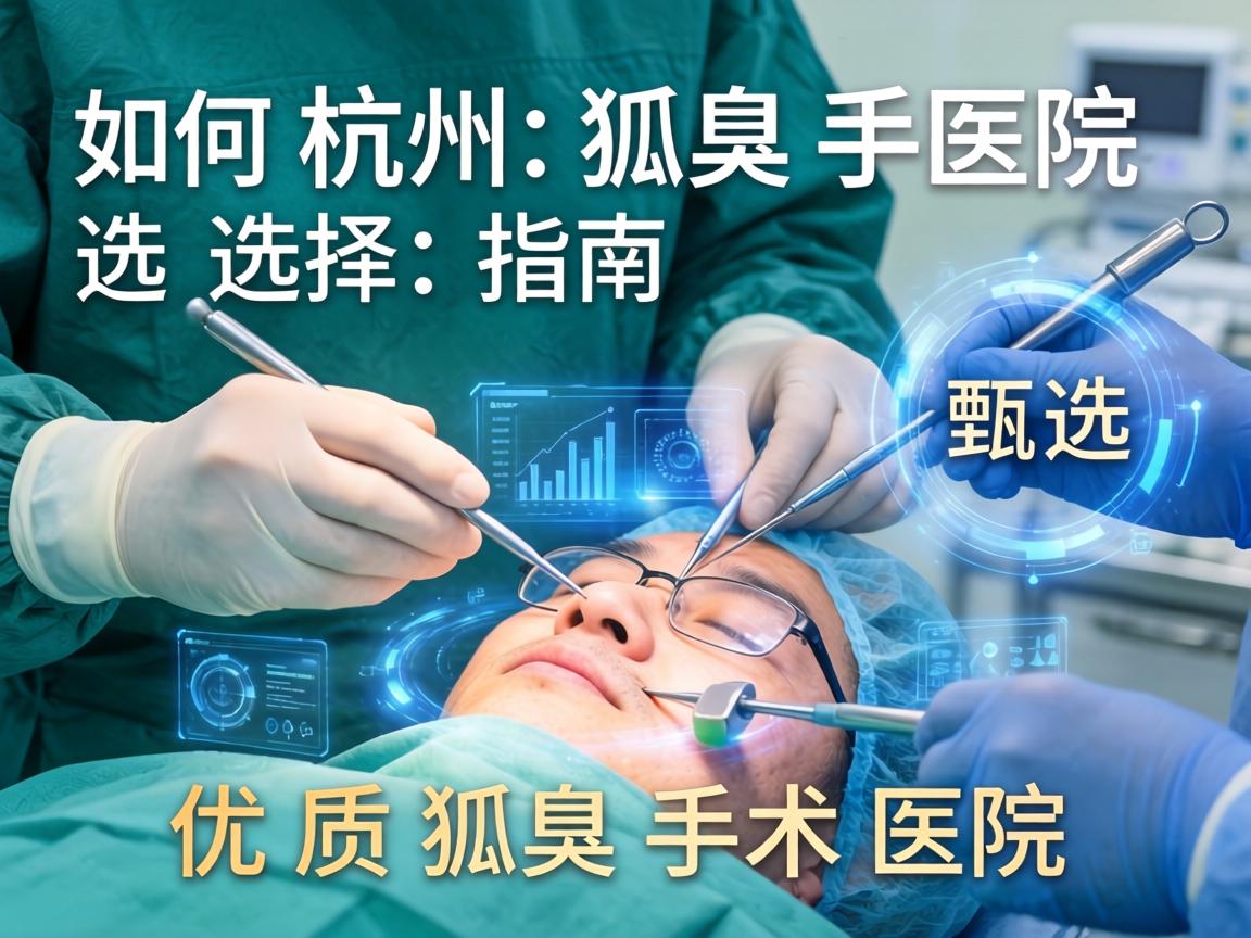 杭州狐臭手术医院选择指南，如何甄选优质狐臭手术医院