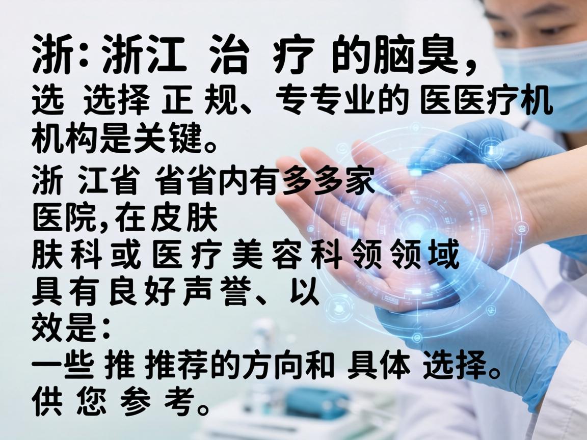在浙江治疗腋臭，选择正规、专业的医疗机构是关键。浙江省内有多家医院在皮肤科或医疗美容科领域具有良好声誉，以下是一些推荐的方向和具体选择，供您参考