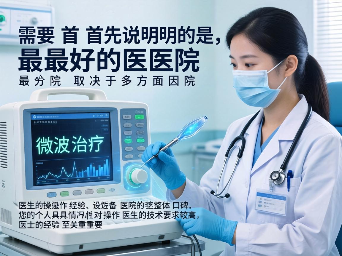 需要首先说明的是，最好的医院取决于多方面因素，包括医生的操作经验、设备的先进性、医院的整体口碑以及您的个人具体情况。微波治疗对操作医生的技术要求较高，医生的经验至关重要