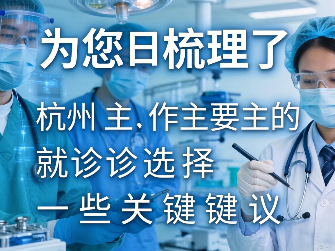 以下为您梳理了杭州主要的就诊选择和一些关键建议
