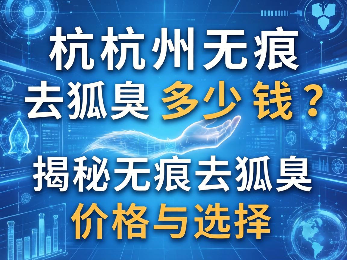 杭州无痕去狐臭多少钱？揭秘无痕去狐臭价格与选择
