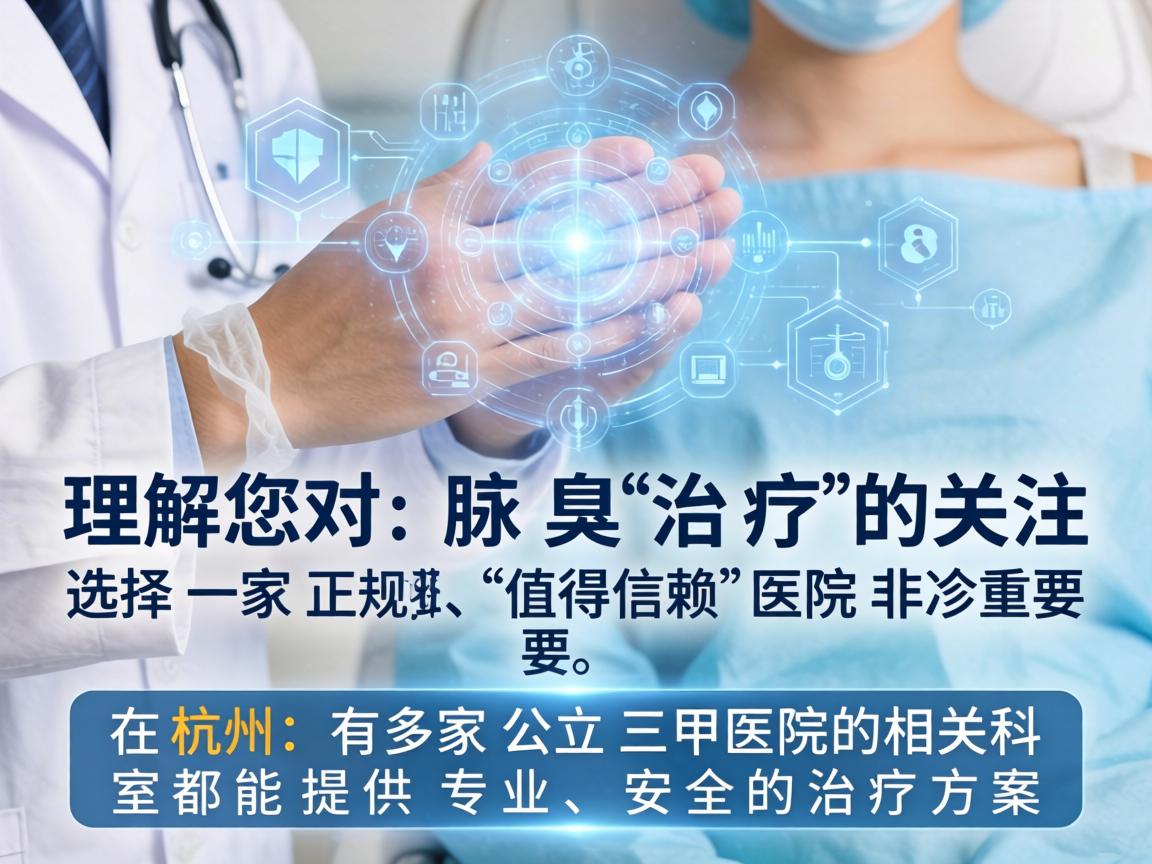 理解您对腋臭治疗的关注,选择一家正规、值得信赖的医院非常重要。在杭州,有多家公立三甲医院的相关科室都能提供专业、安全的治疗方案 理解您对腋臭治疗的关注,选择一家正规、值得信赖的医院非常重要。在杭州,有多家公立三甲医院的相关科室都能提供专业、安全的治疗方案