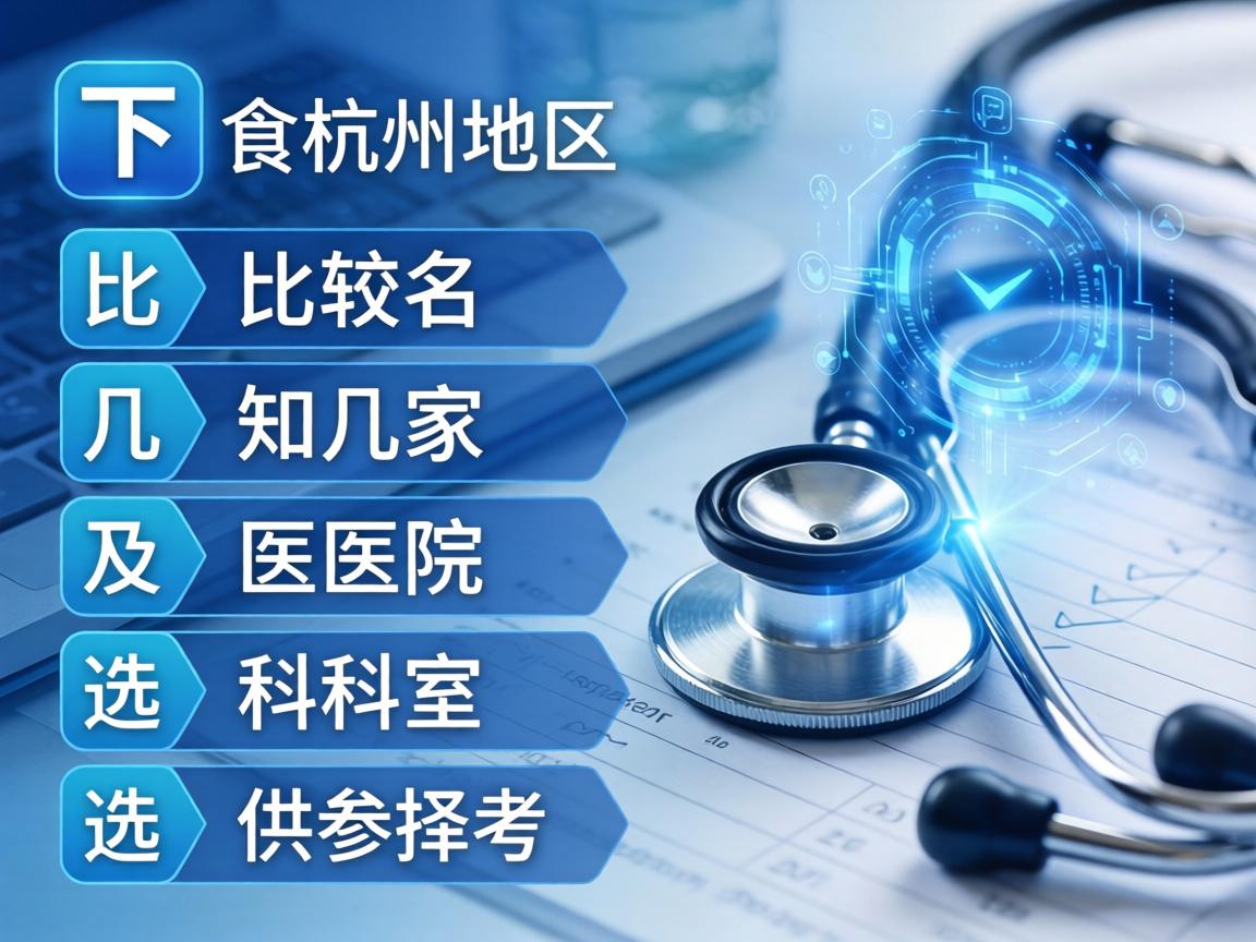 以下是杭州地区比较知名的几家医院及科室选择，供参考