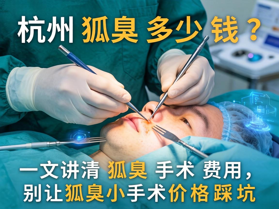杭州狐臭手术多少钱？一文讲清狐臭手术费用，别让狐臭手术价格踩坑