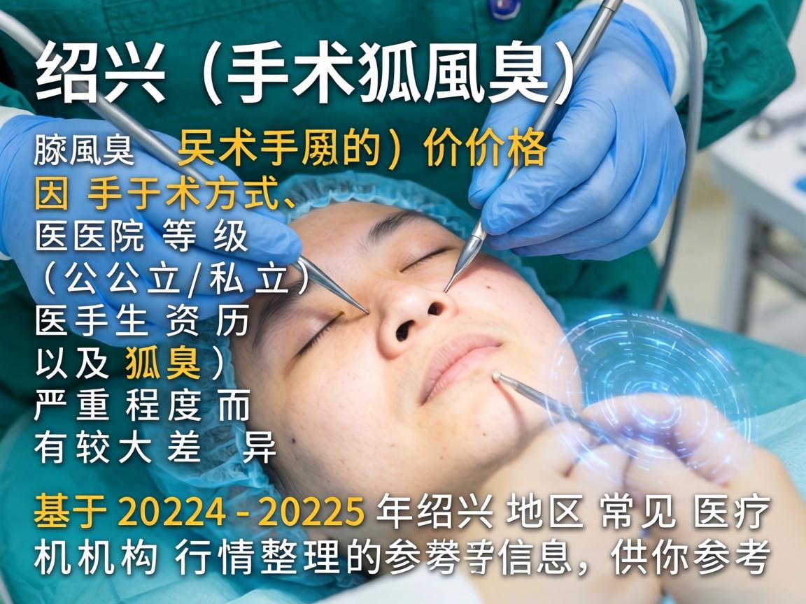在绍兴，腋臭（狐臭）手术的价格因手术方式、医院等级（公立/私立）医生资历以及狐臭的严重程度而有较大差异。以下是基于2024-2025年绍兴地区常见医疗机构行情整理的参考信息，供你参考