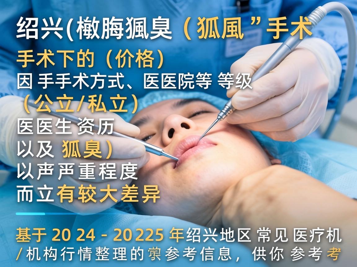 在绍兴，腋臭（狐臭）手术的价格因手术方式、医院等级（公立/私立）医生资历以及狐臭的严重程度而有较大差异。以下是基于2024-2025年绍兴地区常见医疗机构行情整理的参考信息，供你参考