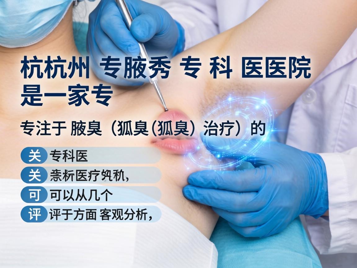 杭州腋秀专科医院是一家专注于腋臭(狐臭)治疗的专科医疗机构。关于其评价,可以从几个方面客观分析 杭州腋秀专科医院是一家专注于腋臭(狐臭)治疗的专科医疗机构。关于其评价,可以从几个方面客观分析