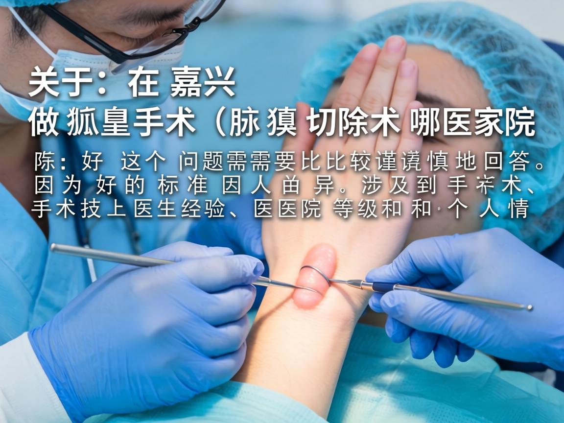 关于在嘉兴做狐臭手术（腋臭切除术）哪家医院好，这个问题需要比较谨慎地回答，因为好的标准因人而异，涉及到手术技术、医生经验、医院等级和个人情况