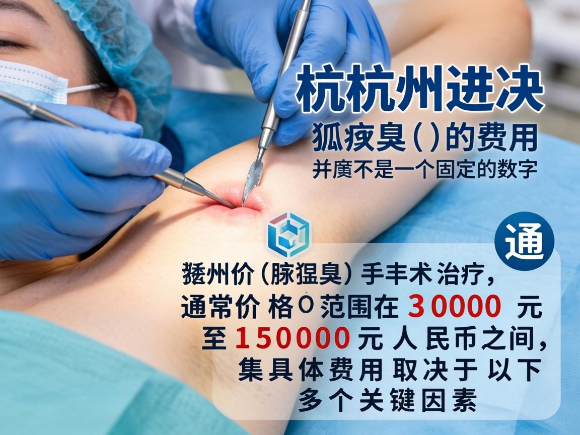 在杭州进行狐臭（腋臭）手术治疗的费用并不是一个固定的数字，通常价格范围在3000元至15000元人民币之间，具体费用取决于以下多个关键因素