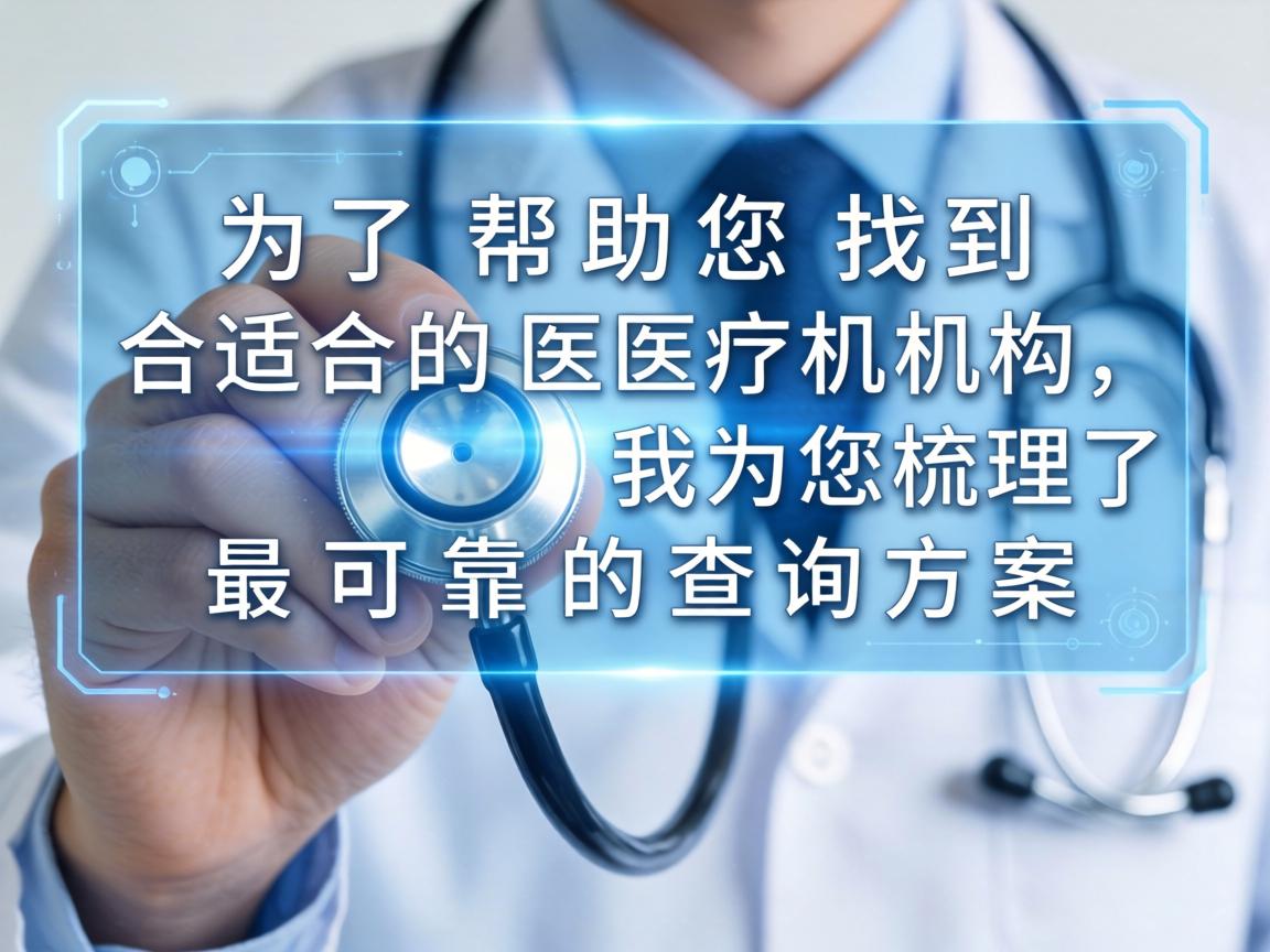 为了帮助您找到合适的医疗机构，我为您梳理了最可靠的查询方案