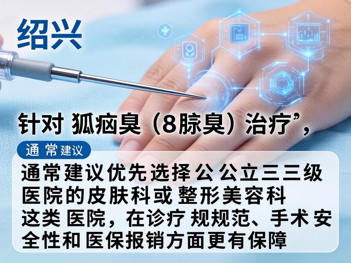 在绍兴，针对狐臭（腋臭）的治疗，通常建议优先选择公立三级医院的皮肤科或整形美容科。这类医院在诊疗规范、手术安全性和医保报销方面更有保障