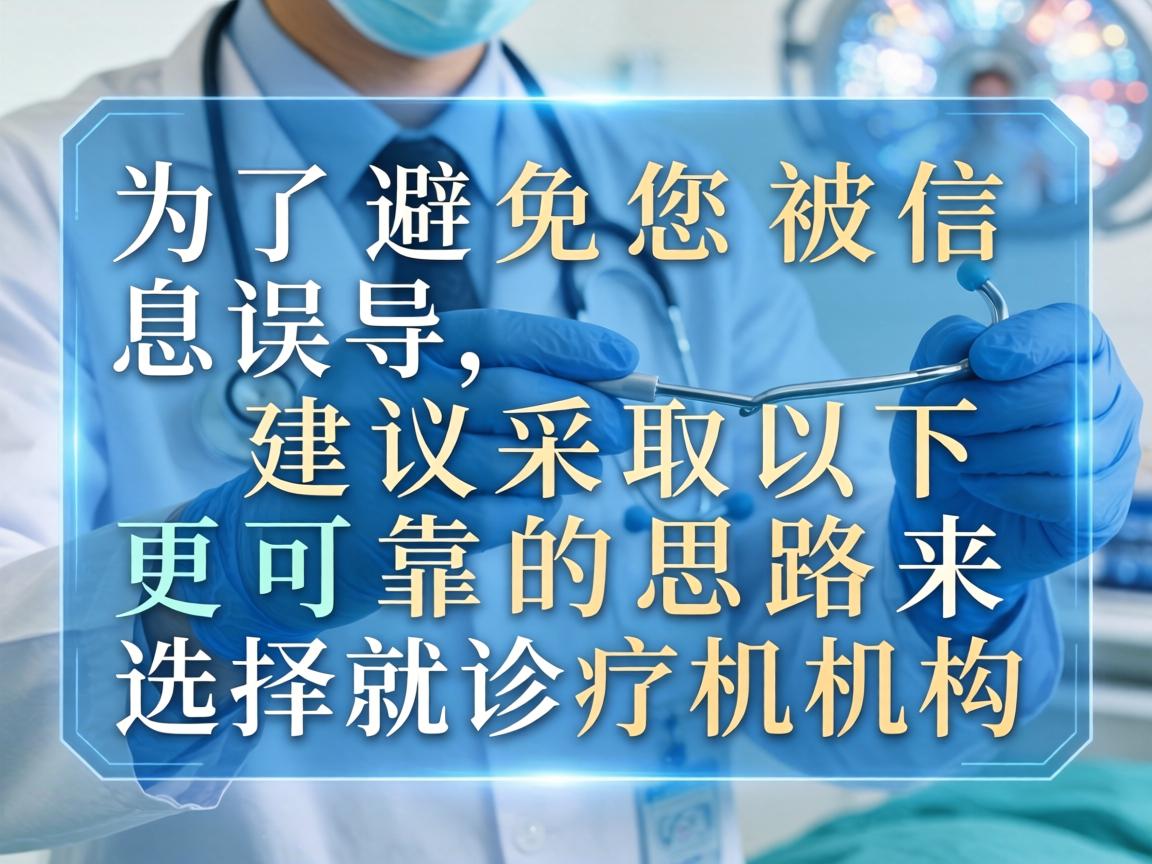 为了避免您被信息误导，建议采取以下更可靠的思路来选择就诊机构