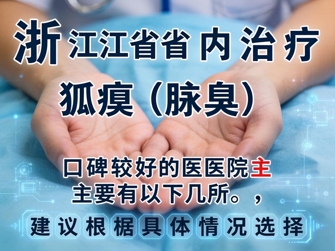 浙江省内治疗狐臭（腋臭）口碑较好的医院主要有以下几所，建议根据具体情况选择