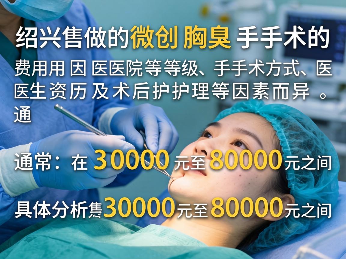 在绍兴做微创腋臭手术的费用因医院等级、手术方式、医生资历及术后护理等因素而异，通常在 3000元至8000元 之间。以下是具体分析