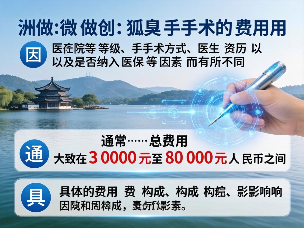 在湖州做微创狐臭手术的费用因医院等级、手术方式、医生资历以及是否纳入医保等因素而有所不同。通常，总费用大致在3000元至8000元人民币之间。以下是具体的费用构成和影响因素