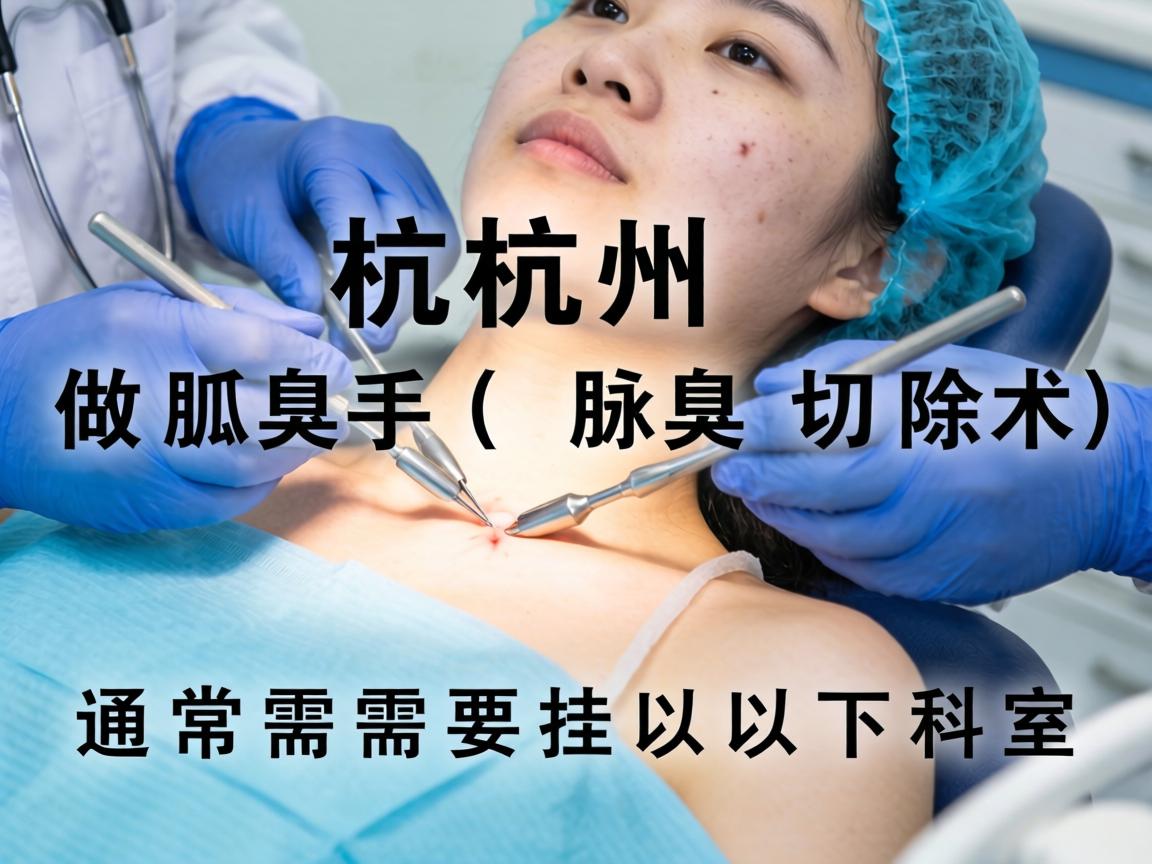 在杭州，做狐臭手术（腋臭切除术）通常需要挂以下科室