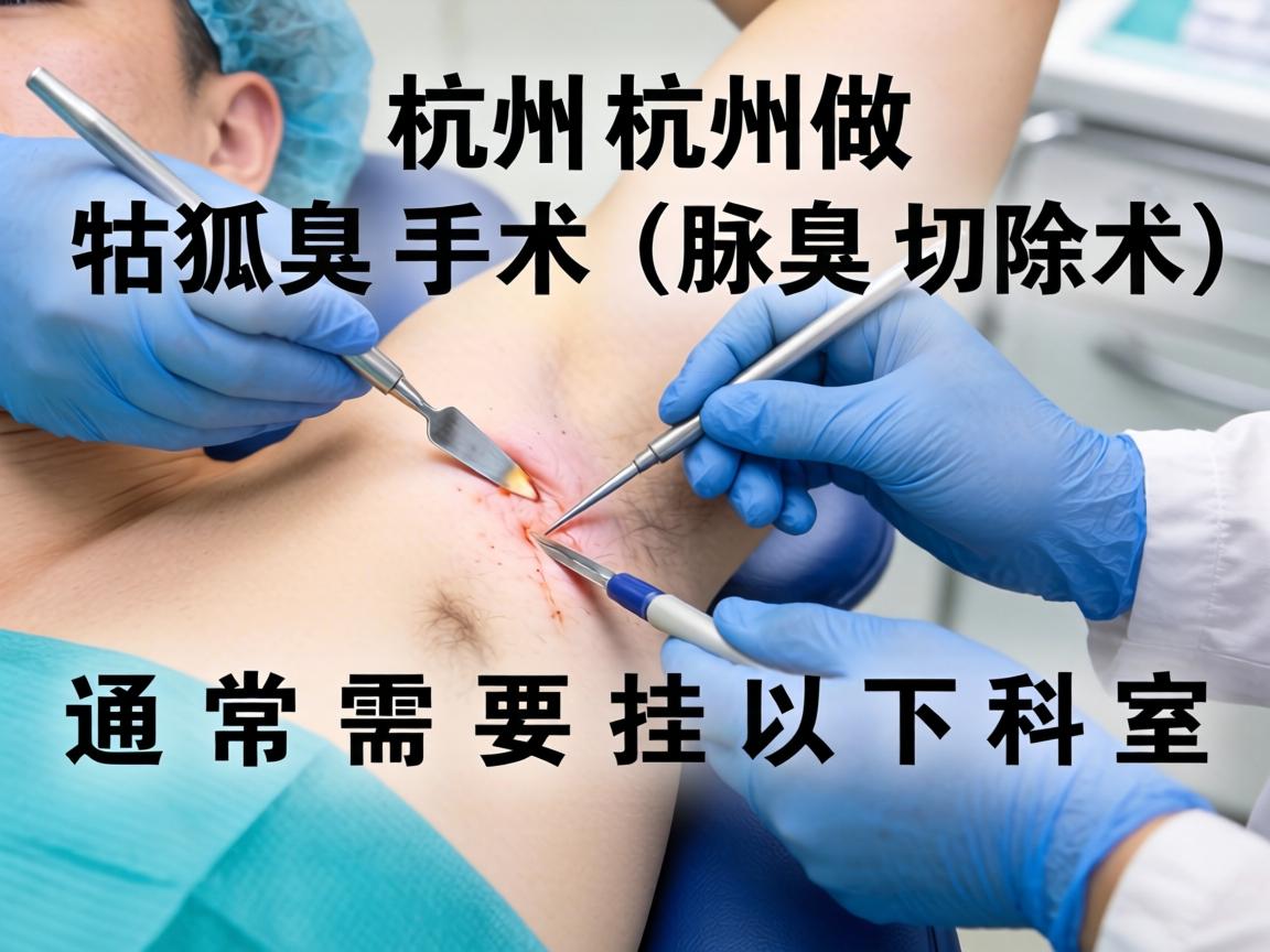 在杭州，做狐臭手术（腋臭切除术）通常需要挂以下科室