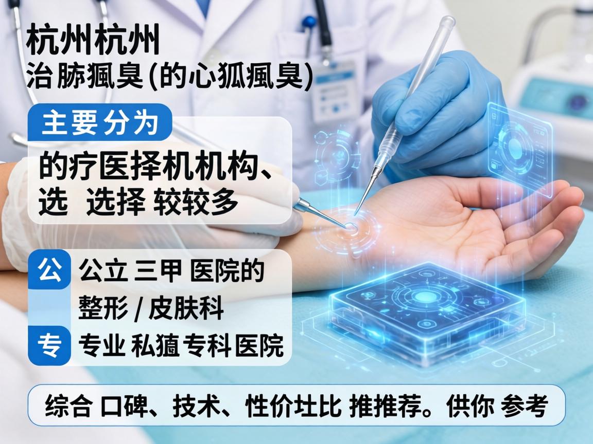 在杭州，治疗腋臭（狐臭）的医疗机构选择较多，主要分为公立三甲医院的整形/皮肤科和专业私立专科医院。以下是综合口碑、技术、性价比的推荐，供你参考
