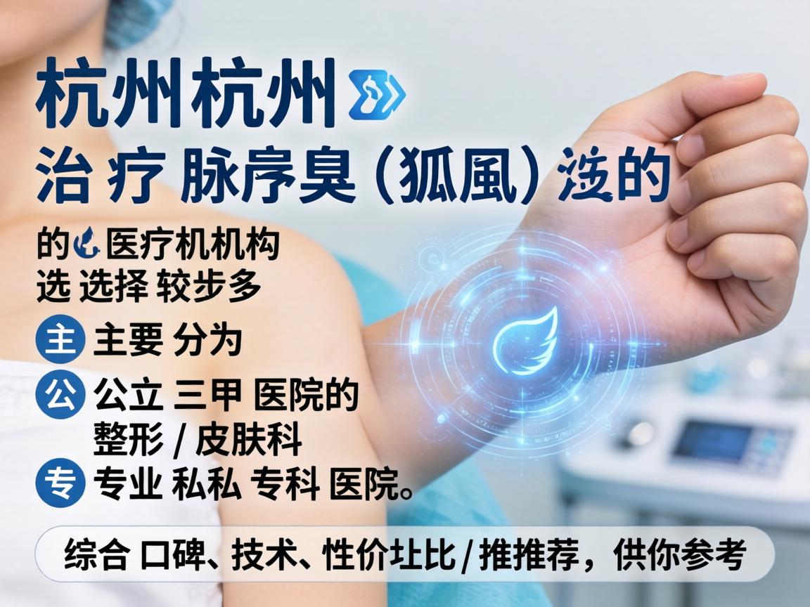 在杭州，治疗腋臭（狐臭）的医疗机构选择较多，主要分为公立三甲医院的整形/皮肤科和专业私立专科医院。以下是综合口碑、技术、性价比的推荐，供你参考