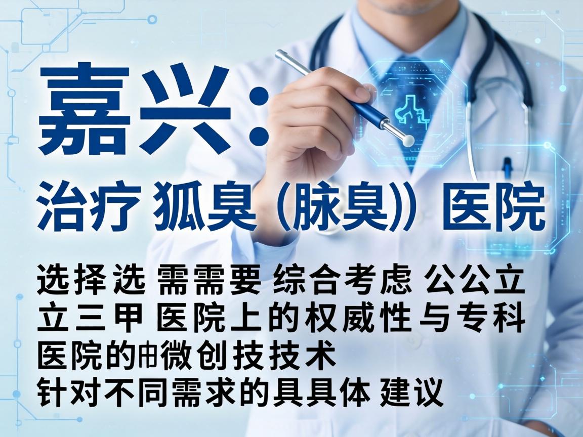 在嘉兴，治疗狐臭（腋臭）的医院选择需要综合考虑公立三甲医院的权威性与专科医院的微创技术。以下是针对不同需求的具体建议