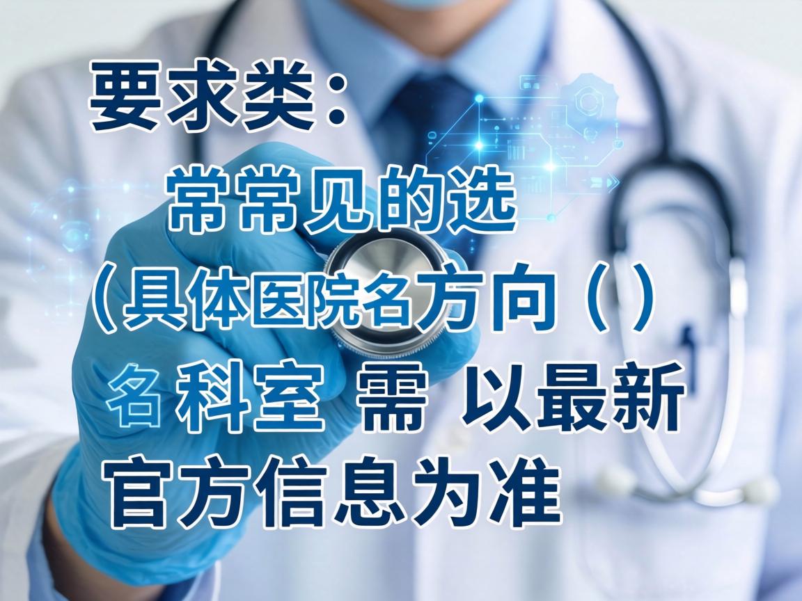 以下是几类常见的选择方向（具体医院名称和科室需以最新官方信息为准）