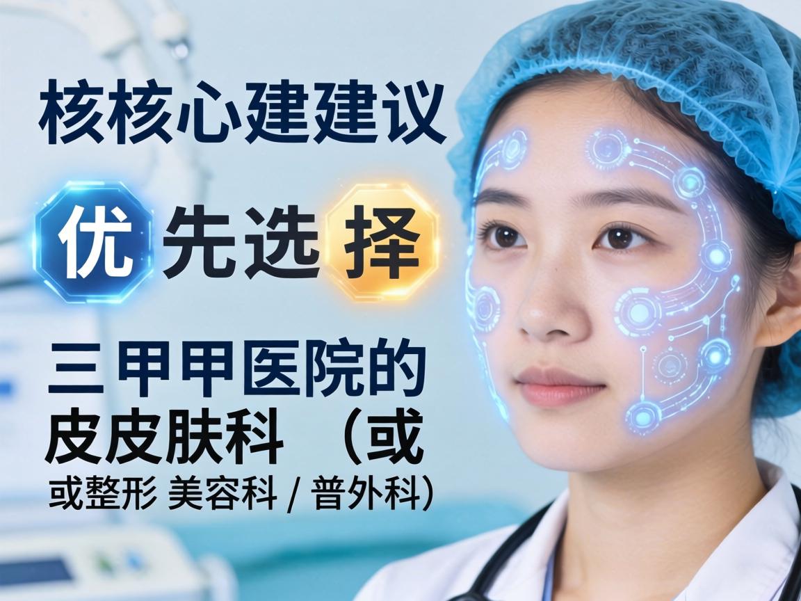 核心建议，优先选择三甲医院的皮肤科（或整形美容科/普外科）