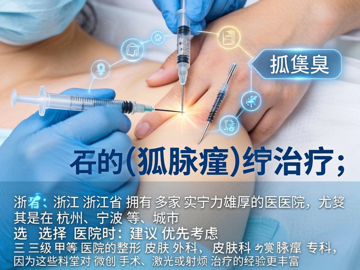 针对狐臭（腋臭）的治疗，浙江省拥有多家实力雄厚的医院，尤其是在杭州、宁波等城市。选择医院时，建议优先考虑三级甲等医院的整形外科、皮肤科或腋臭专科，因为这些科室对微创手术、激光或射频治疗的经验更丰富