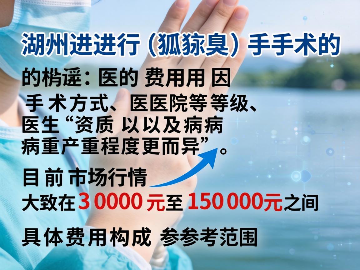 在湖州进行狐臭（腋臭）手术的费用因手术方式、医院等级、医生资质以及病情严重程度而异，目前市场行情大致在3000元至15000元之间。以下是具体费用构成和参考范围
