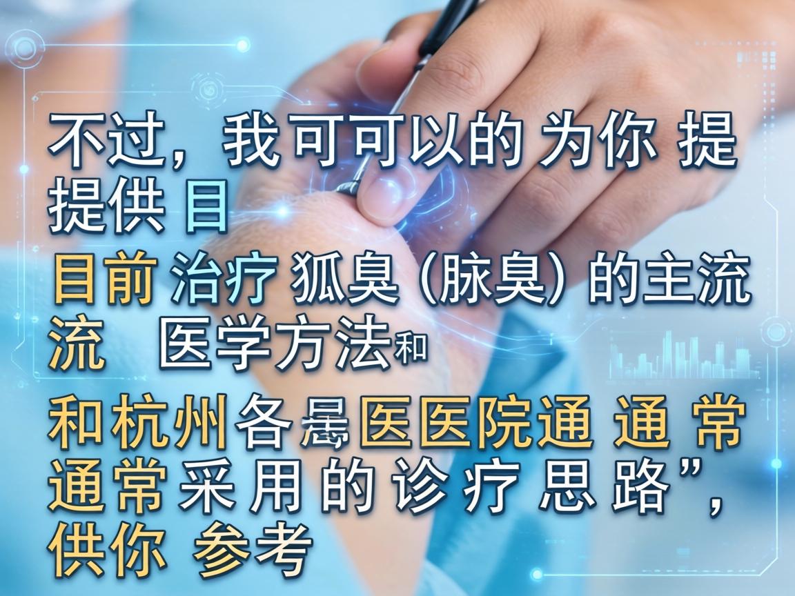 不过，我可以为你提供目前治疗狐臭（腋臭）的主流医学方法和杭州各医院通常采用的诊疗思路，供你参考