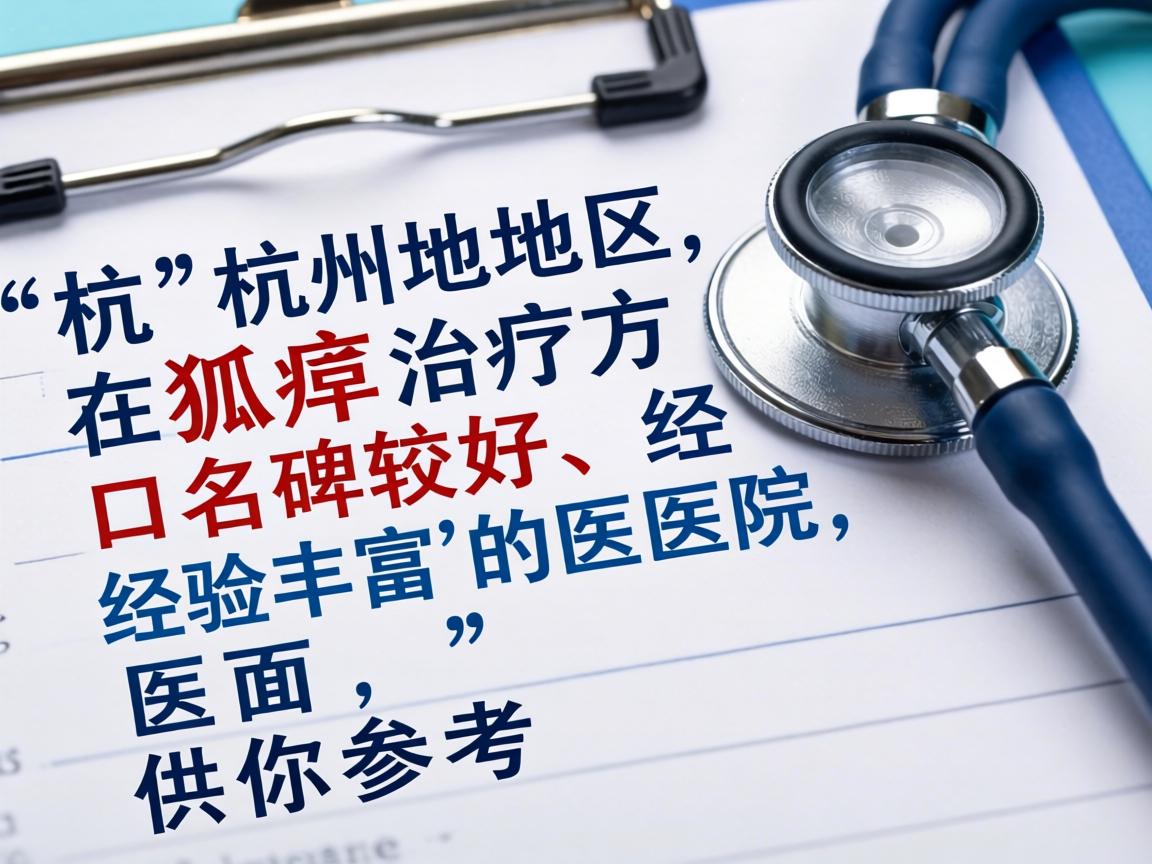 以下是根据公开信息整理的杭州地区在狐臭治疗方面口碑较好、经验丰富的医院，供你参考