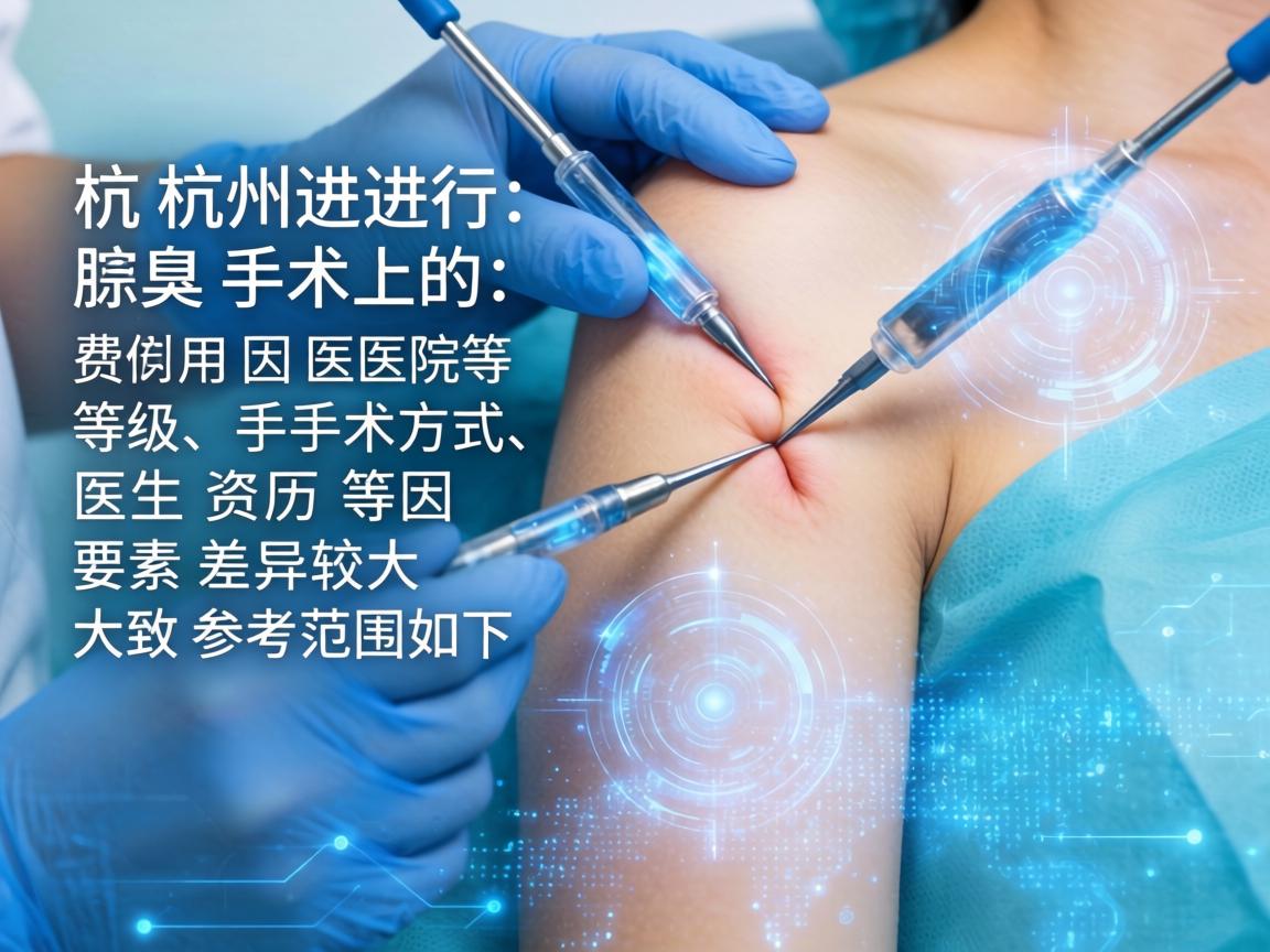 在杭州进行腋臭手术的费用因医院等级、手术方式、医生资历等因素差异较大，大致参考范围如下