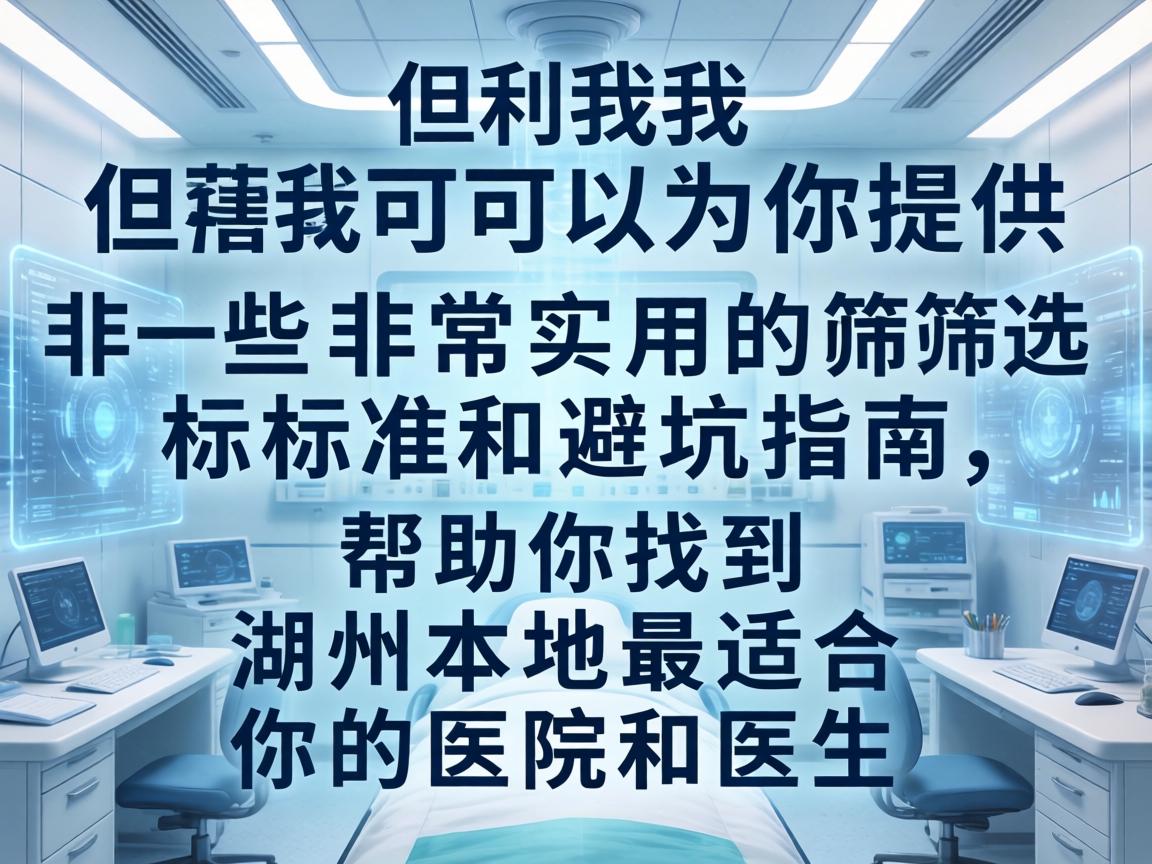 但我可以为你提供一些非常实用的筛选标准和避坑指南，帮助你找到湖州本地最适合你的医院和医生