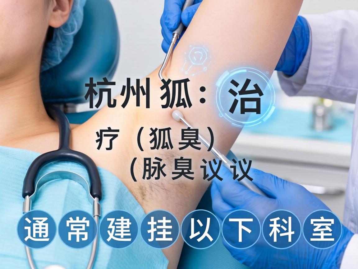 在杭州治疗狐臭（腋臭）通常建议挂以下科室