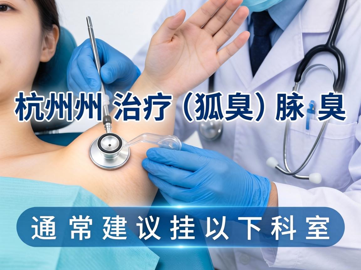在杭州治疗狐臭（腋臭）通常建议挂以下科室