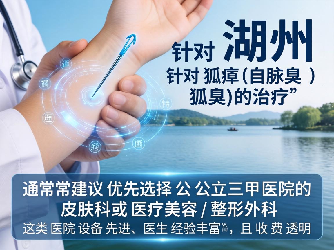 在湖州，针对狐臭（腋臭）的治疗，通常建议优先选择公立三甲医院的皮肤科或医疗美容/整形外科。这类医院设备先进、医生经验丰富，且收费透明